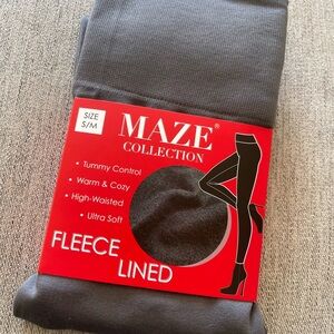 Maze Collection Fleece Lined Leggings - Gray